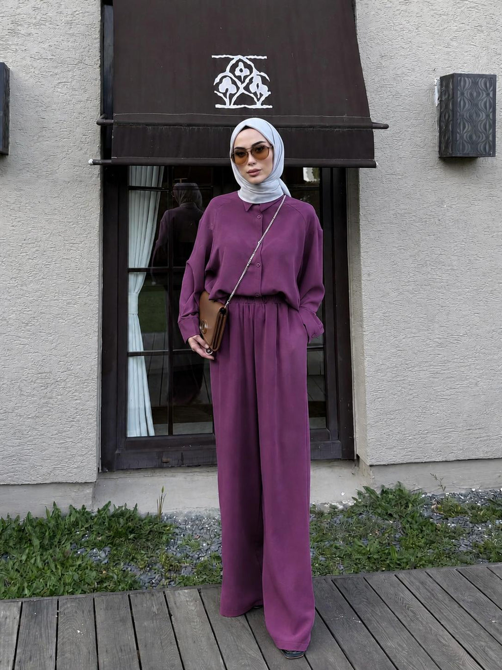 Purple Alya Trouser Set