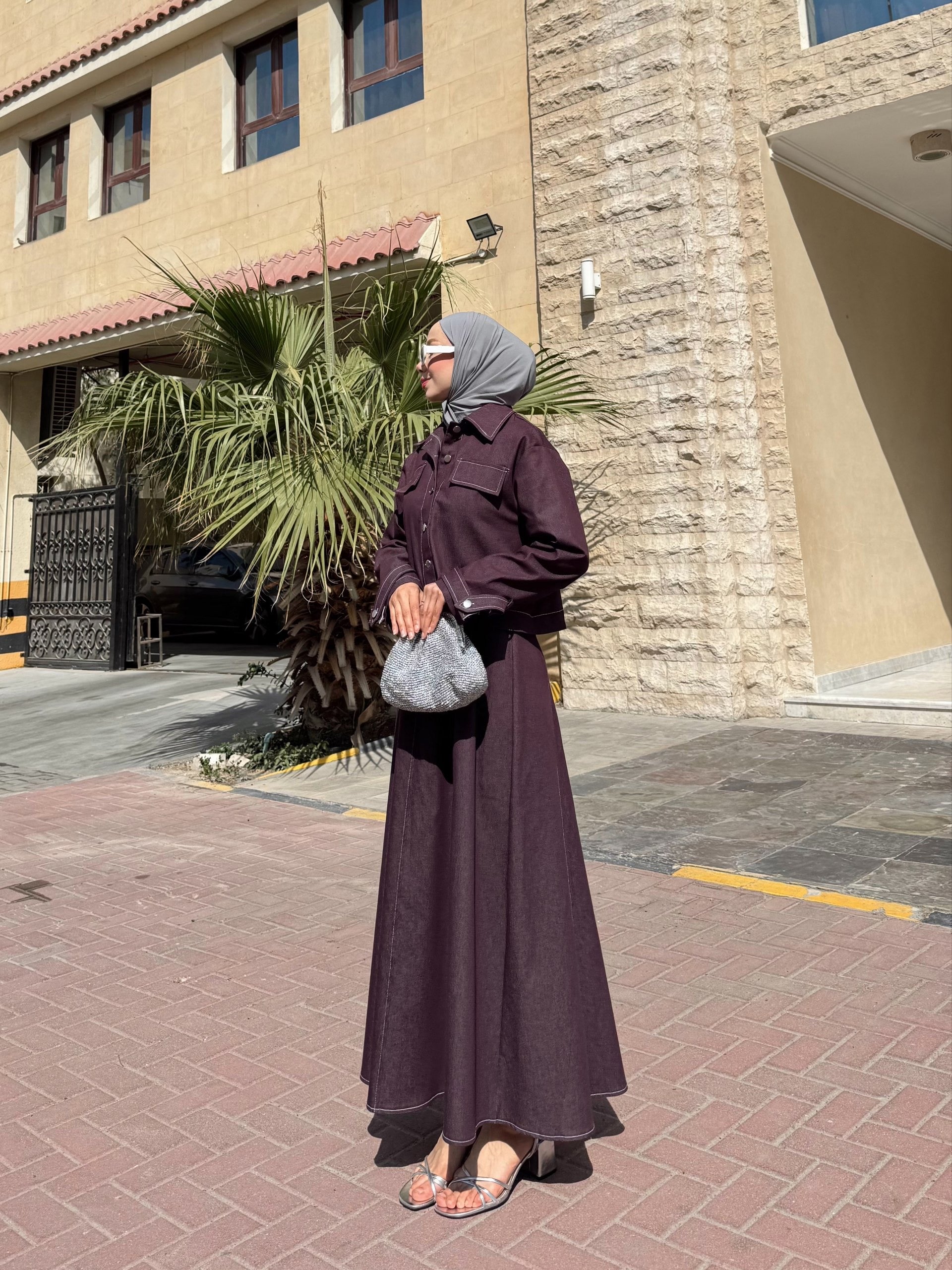 Denim Tencel Dress Set