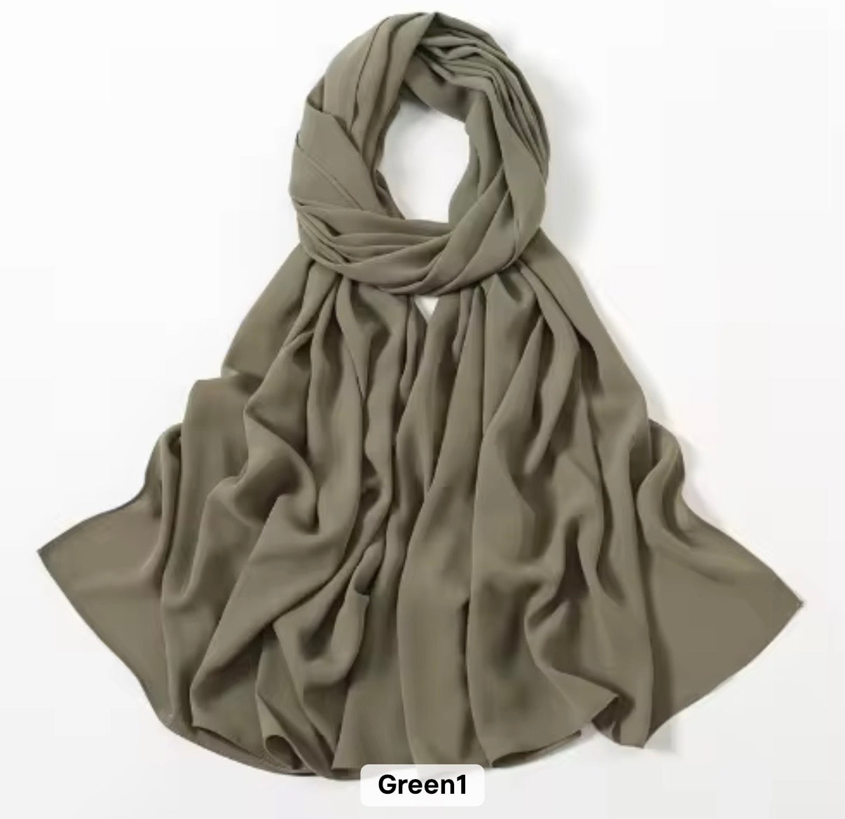 Premium Chiffon Hijab/Green 1