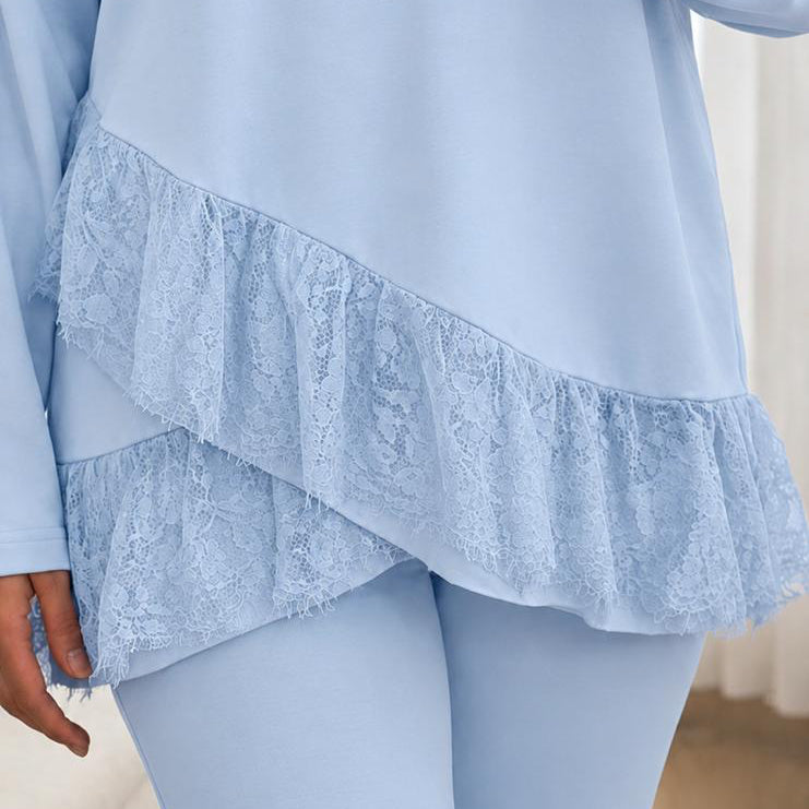 Baby blue Lace Oysho Set