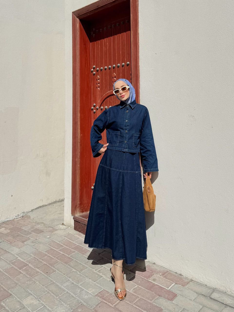 Denim Skirt Set