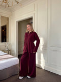 Burgundy Lina Oysho Zip Set
