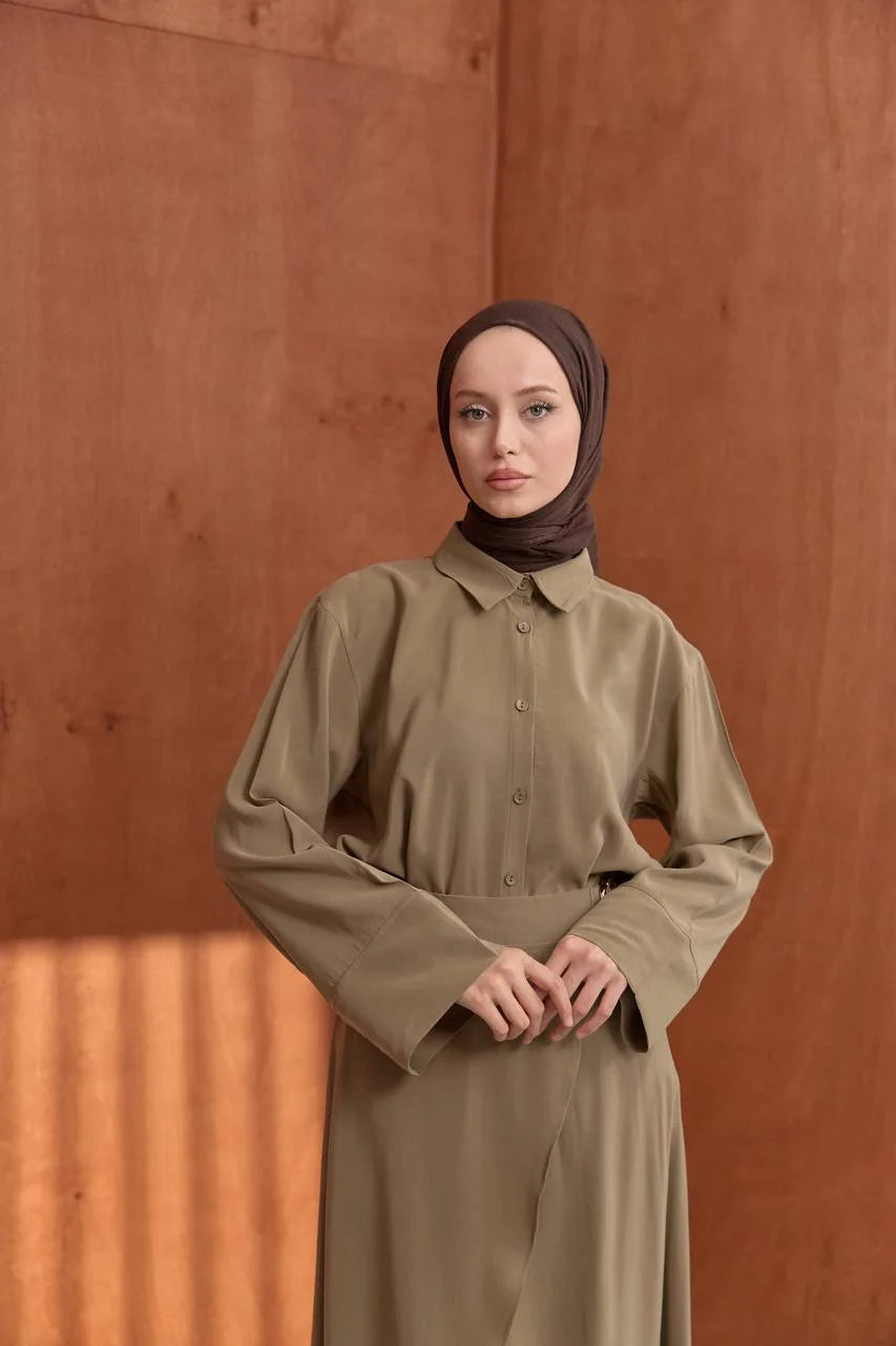 Modal Skirt Set – Olive