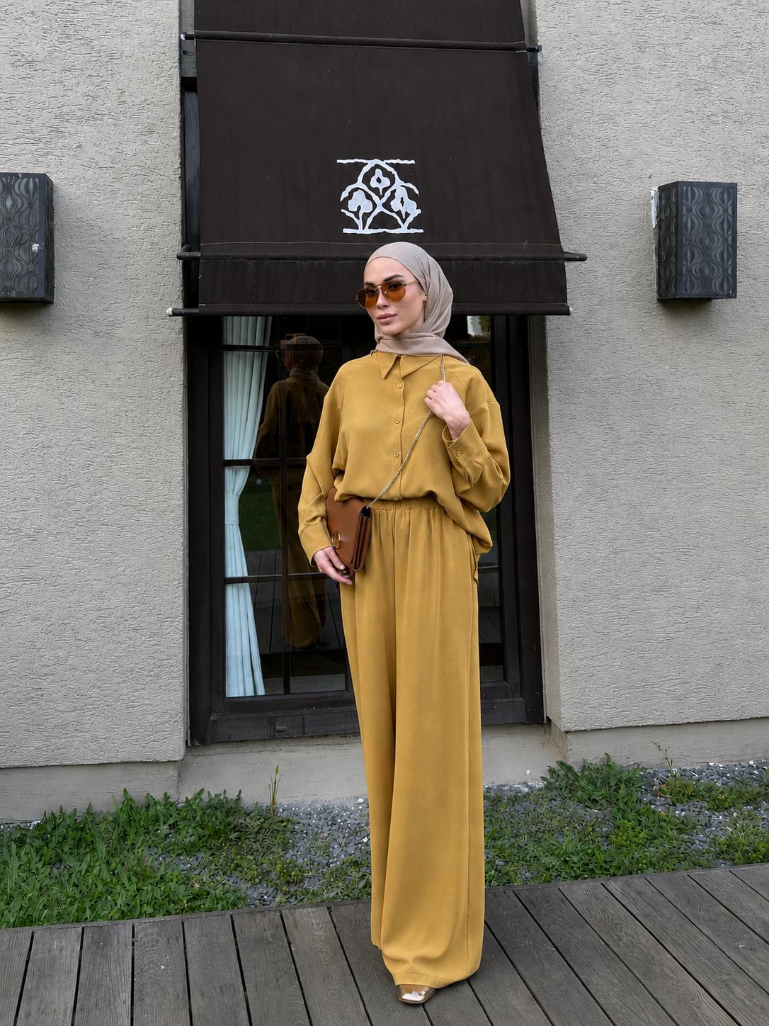 Mustard Alya Trouser Set