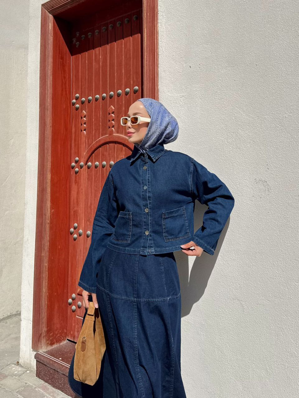Denim Skirt Set