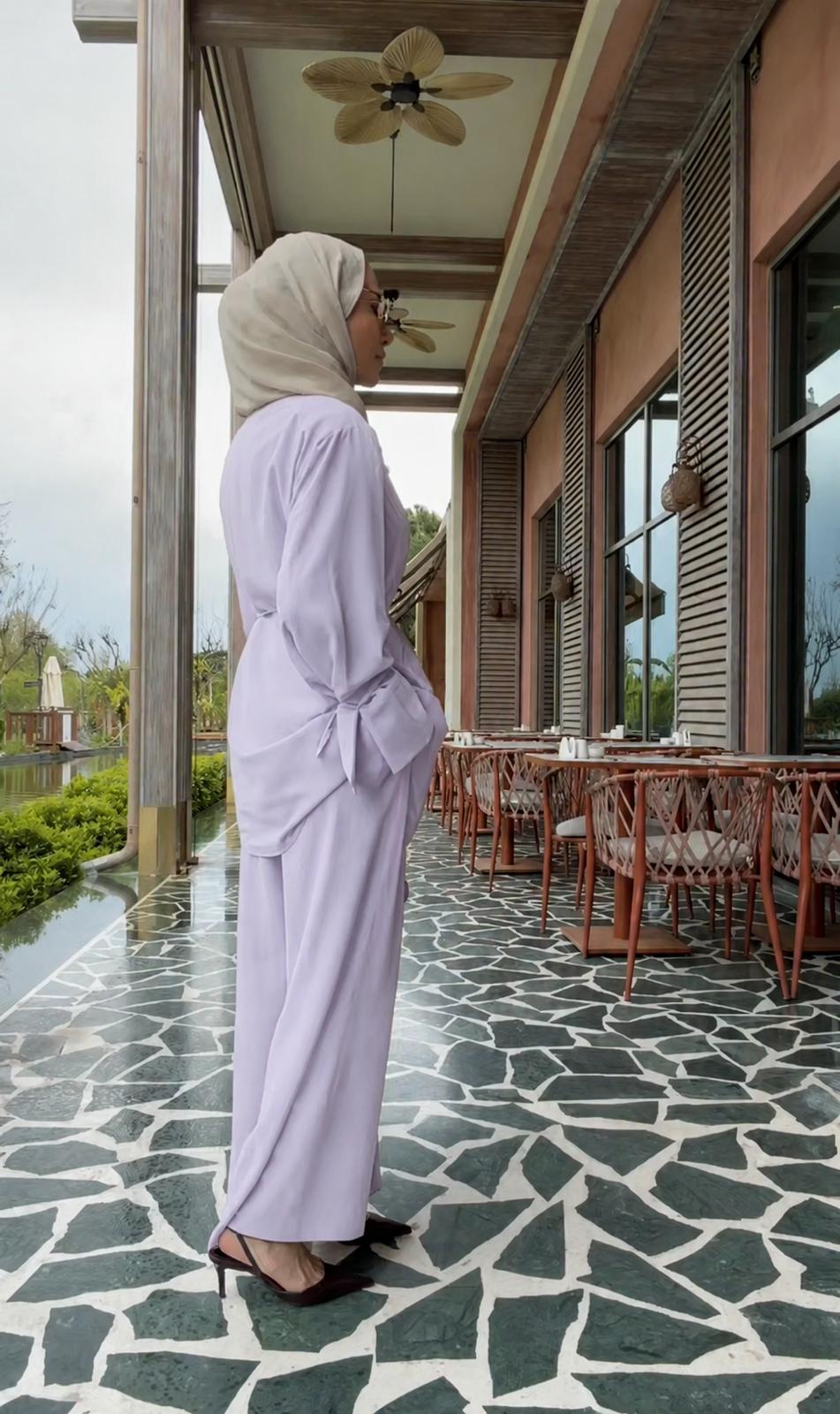 Lilac 3 Pieces Trouser Set