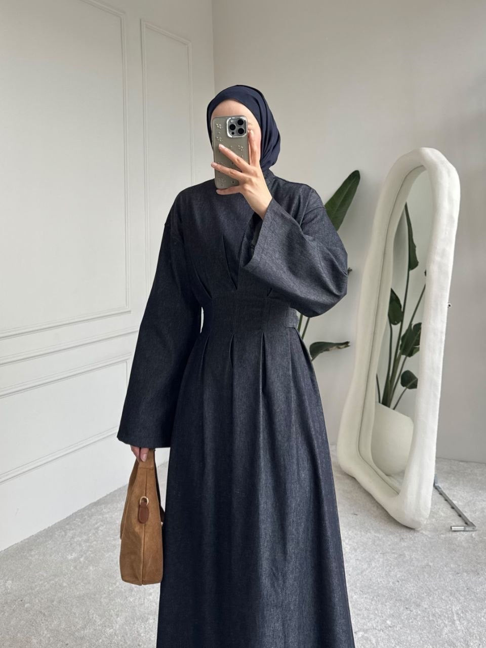 Charcoal Denim Maxi Dress