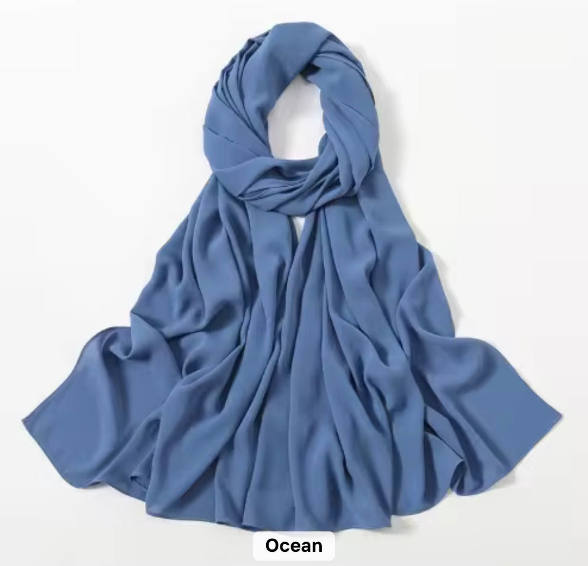 Premium Chiffon Hijab/Ocean