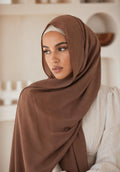 Premium Chiffon Hijab/Coffee