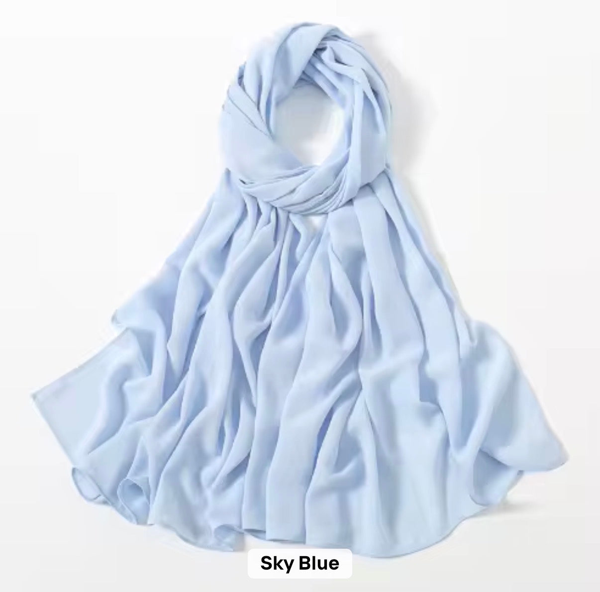 Premium Chiffon Hijab/Sky blue