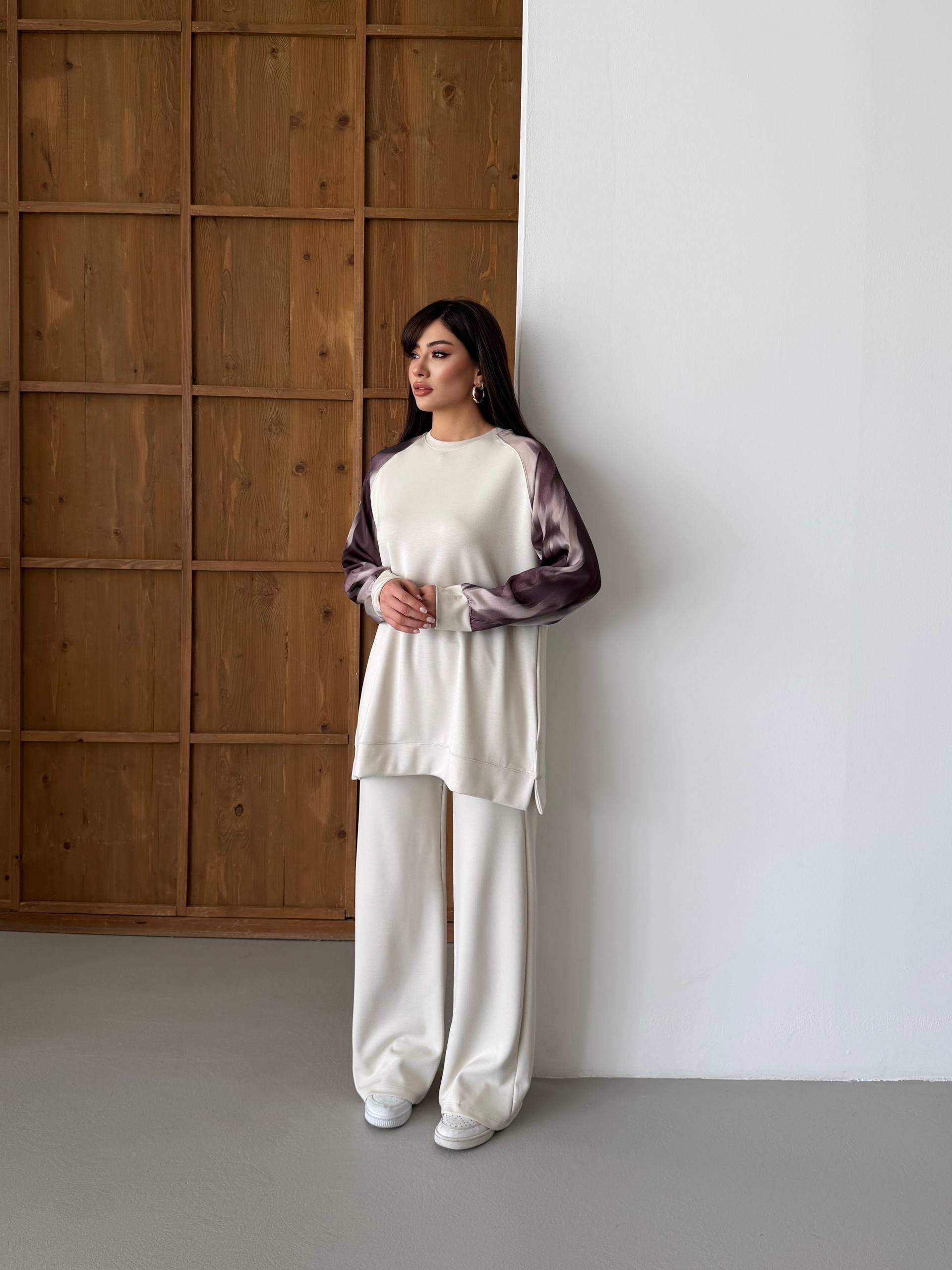 Cream Oysho/Satin Contrast Set