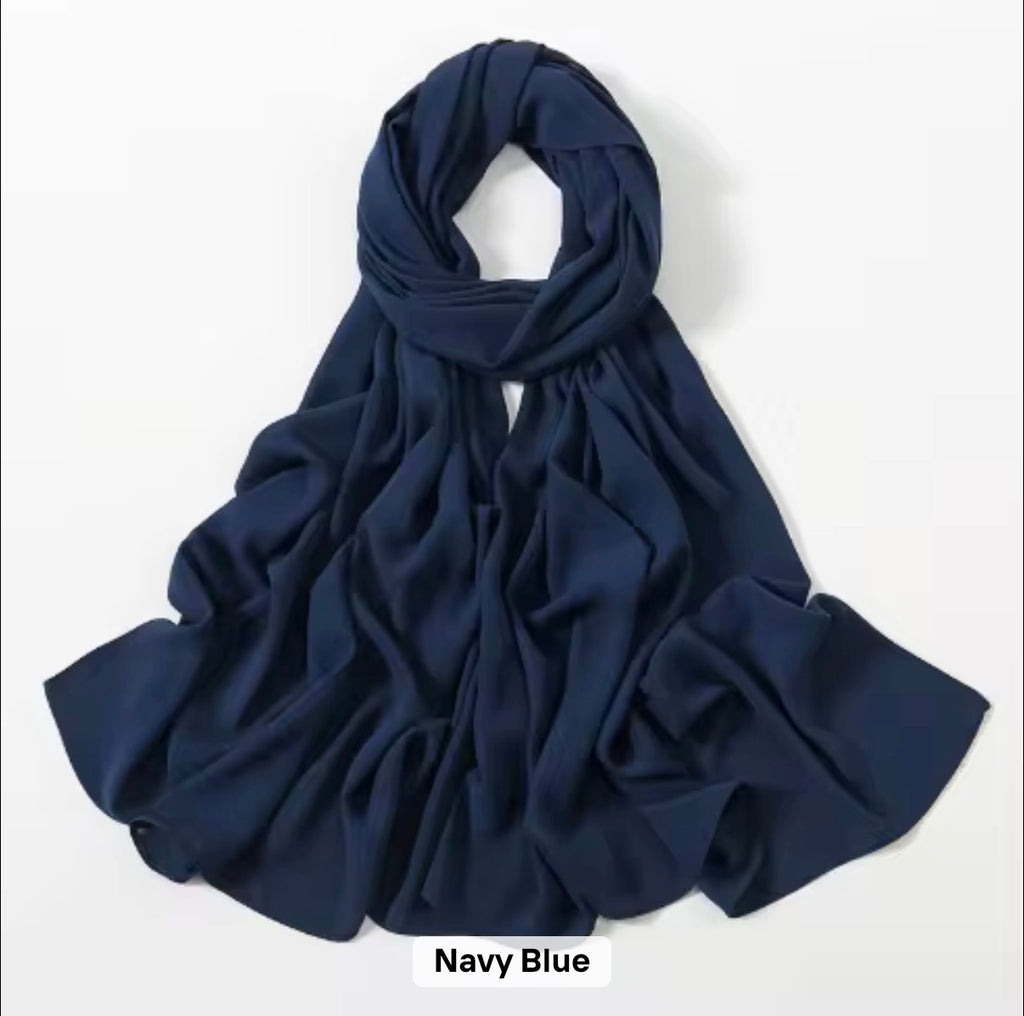 Premium Chiffon Hijab/Navy blue