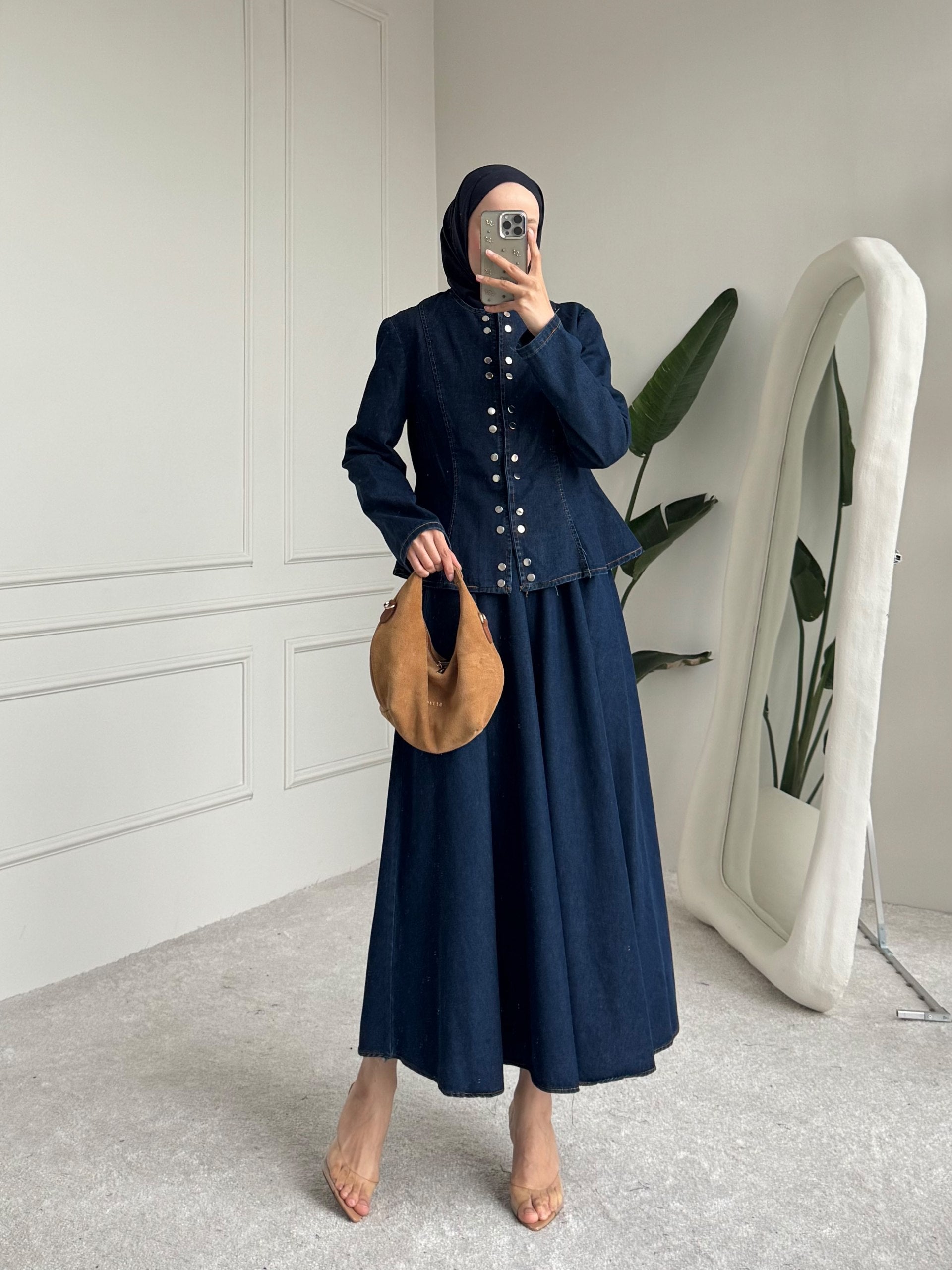 Selene Denim Skirt Set