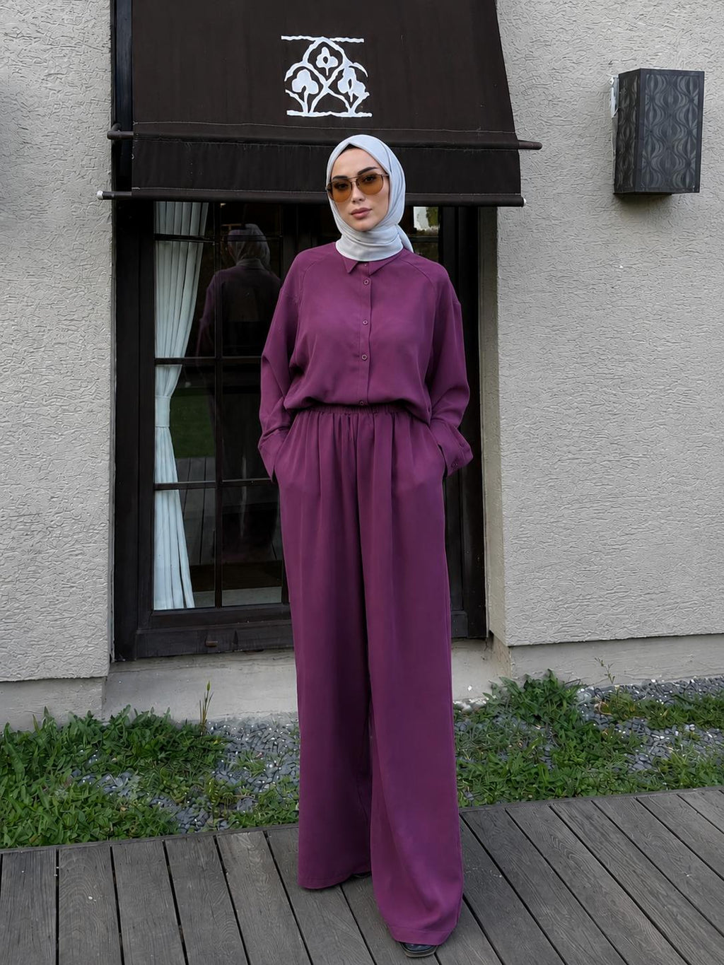 Purple Alya Trouser Set