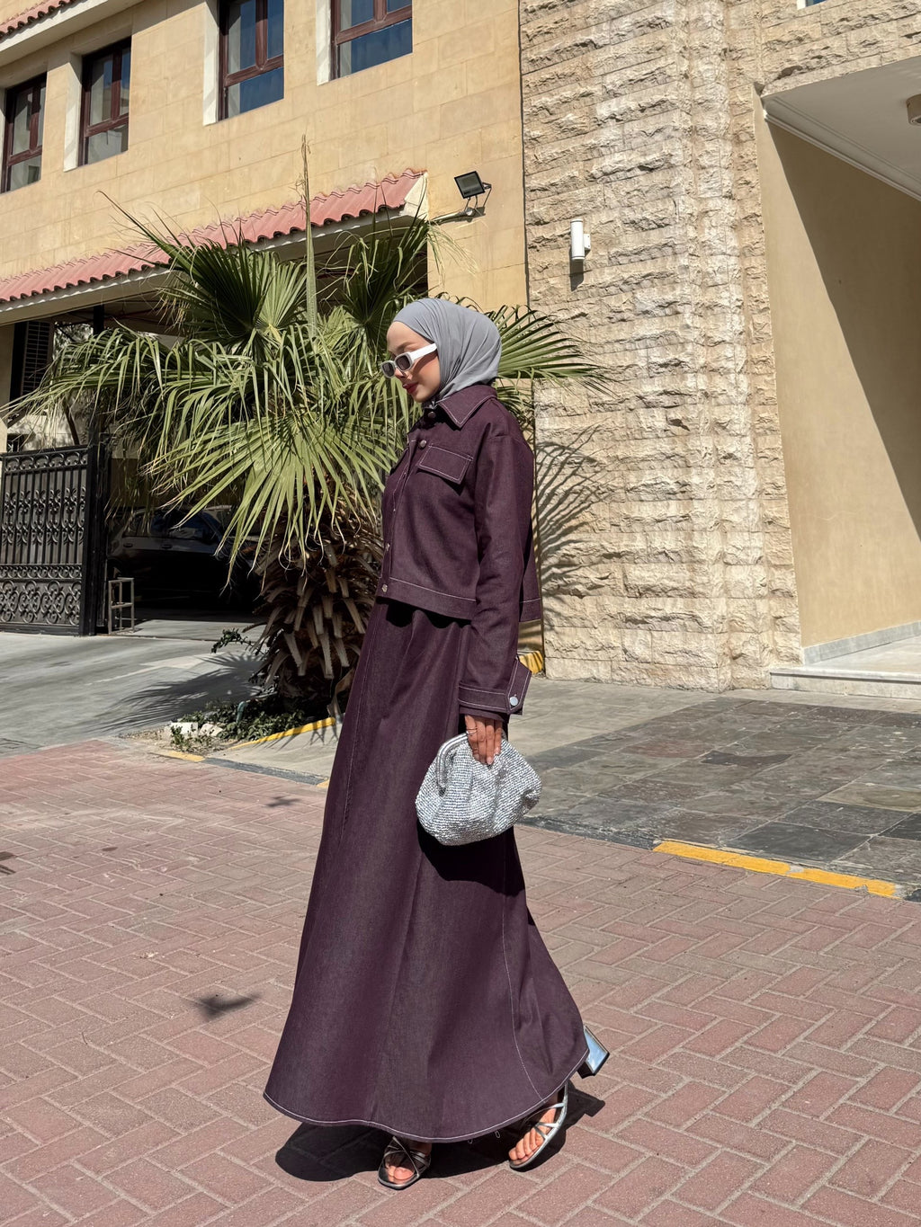 Denim Tencel Dress Set