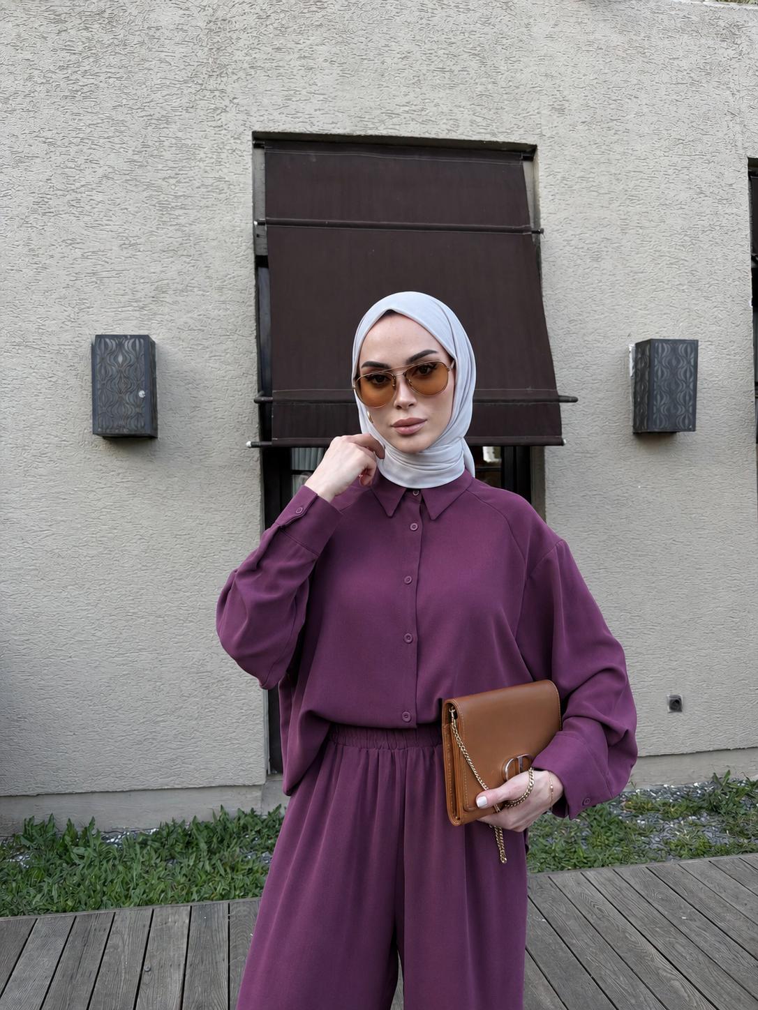 Purple Alya Trouser Set