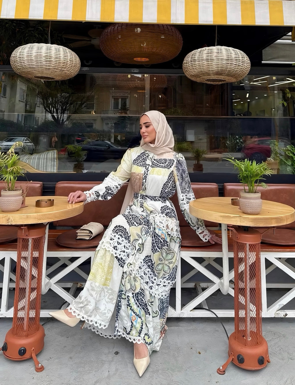Nayla Patchwork Motif Dress