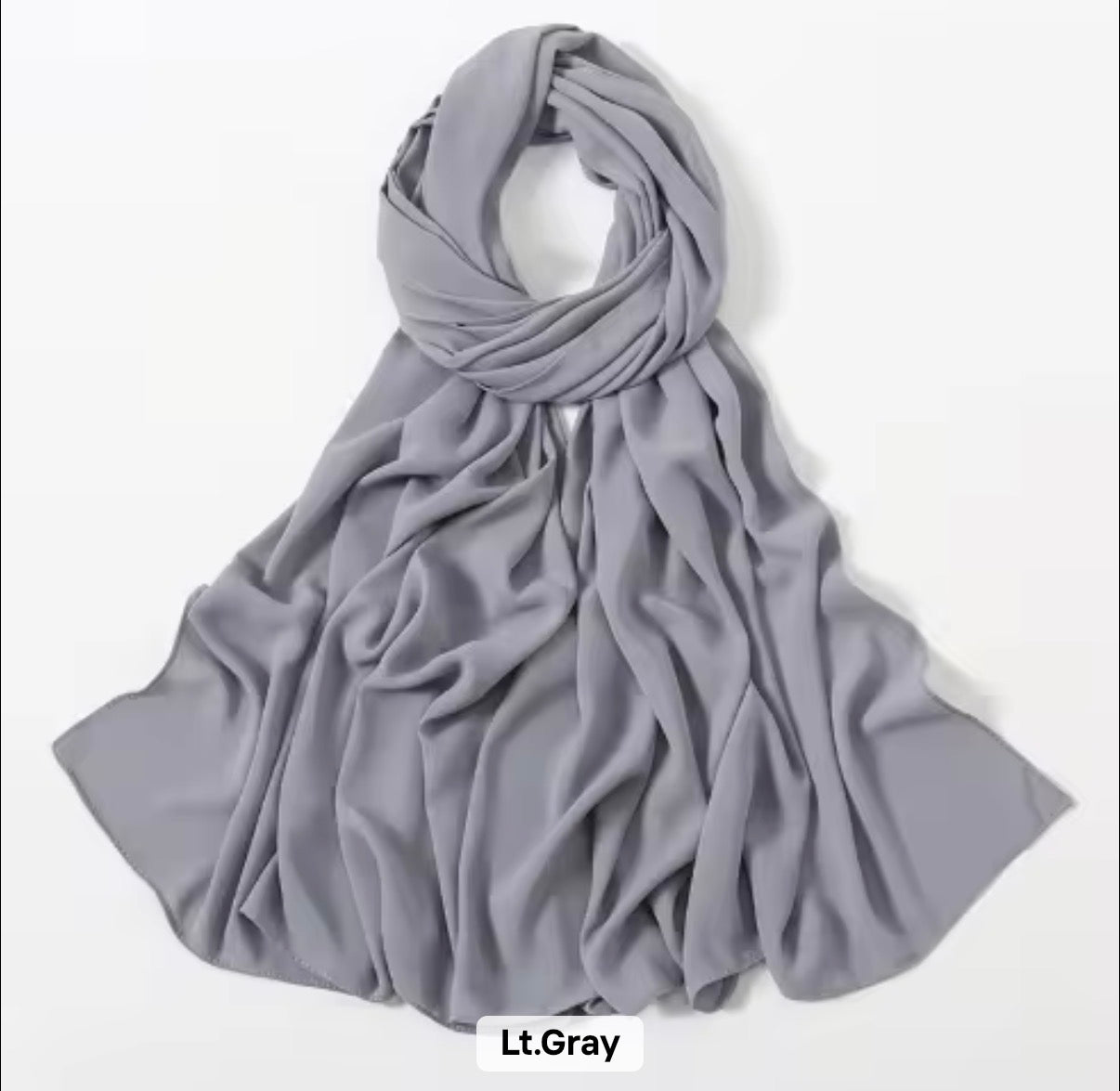 Premium Chiffon Hijab/Light grey