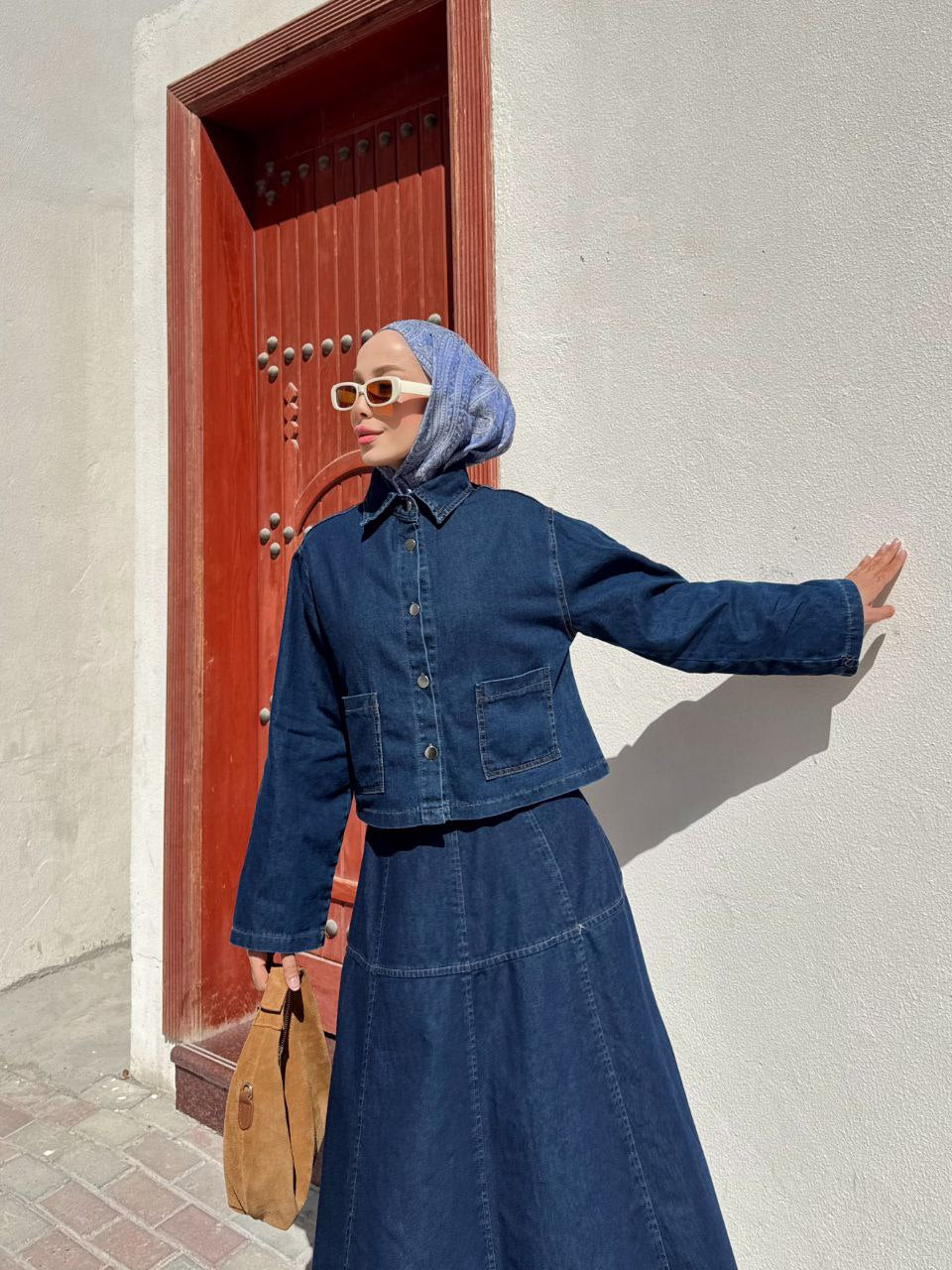 Denim Skirt Set