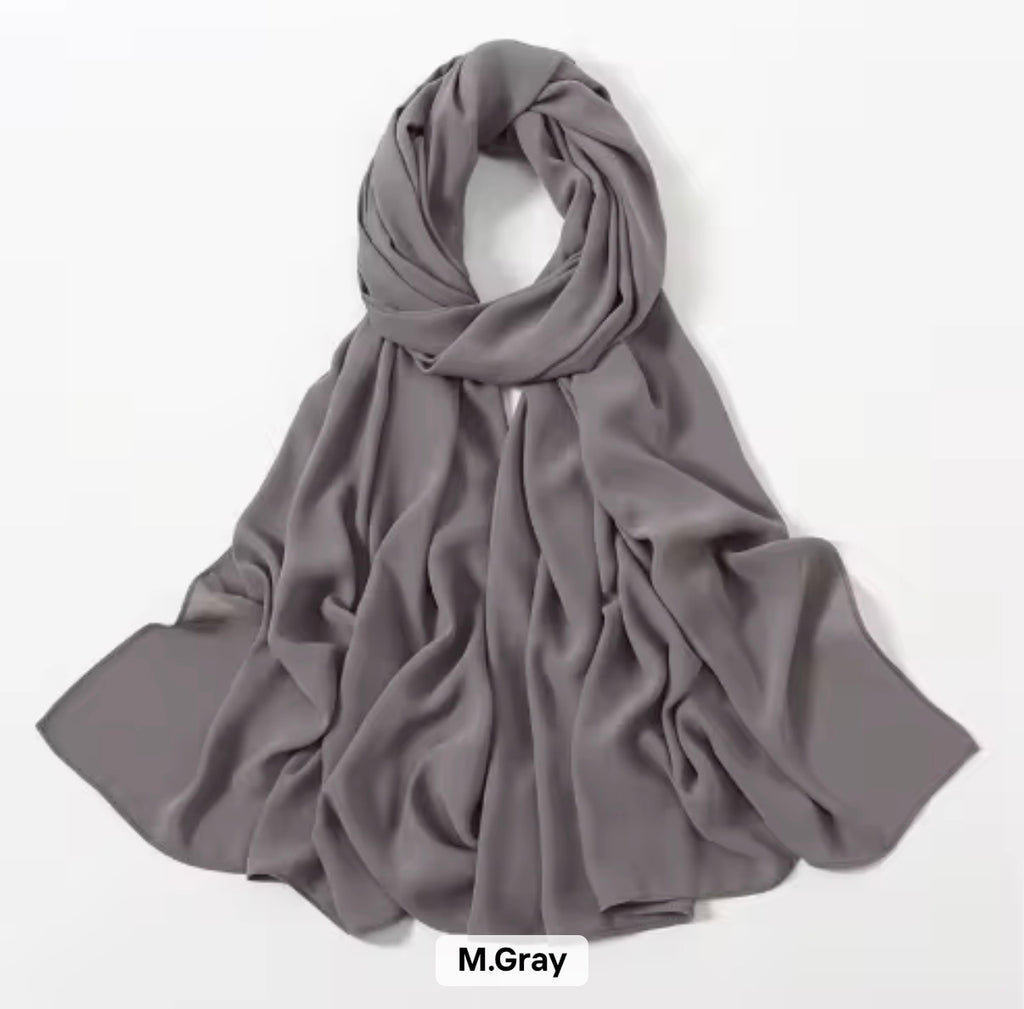 Premium Chiffon Hijab/dark grey
