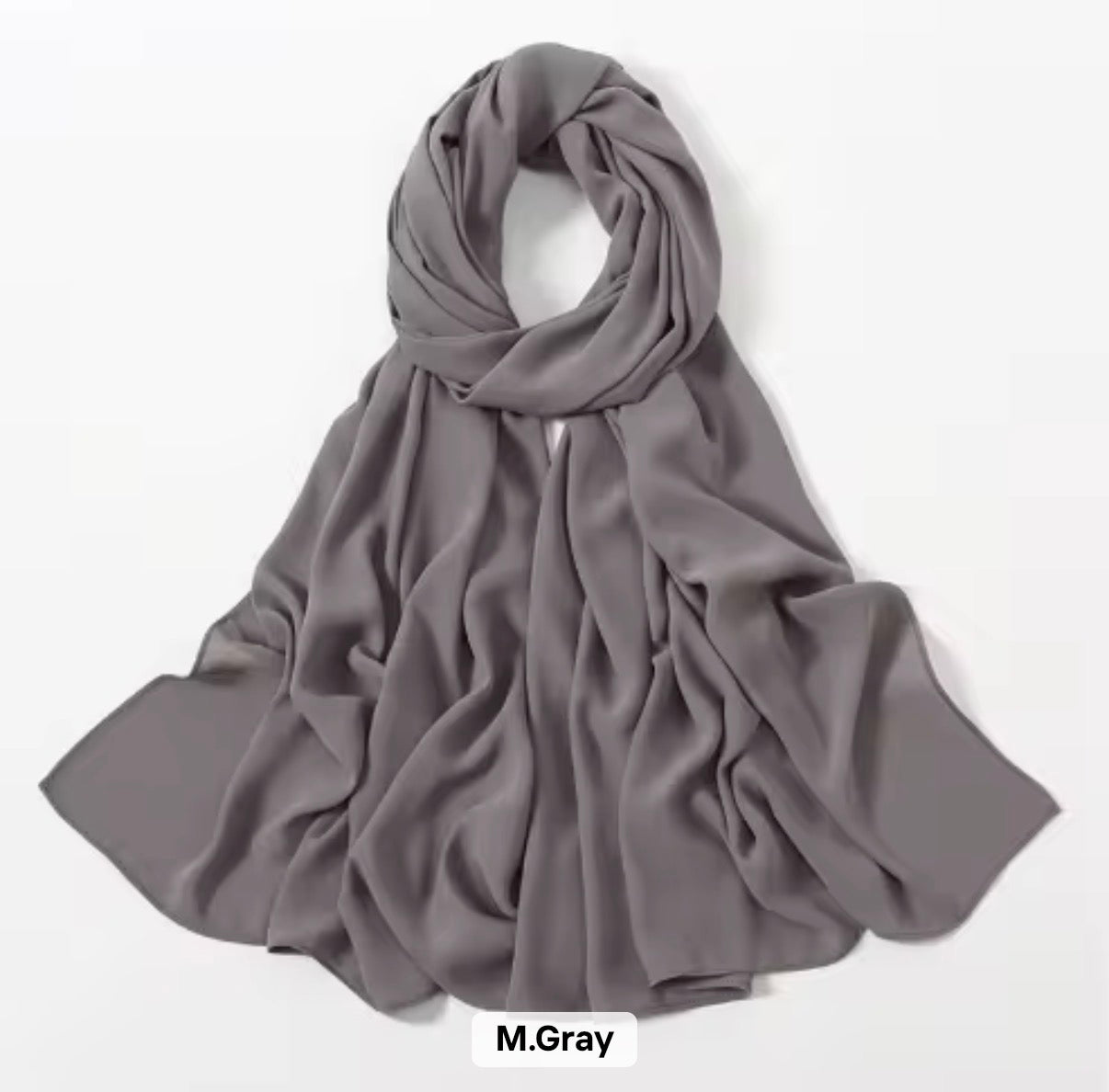 Premium Chiffon Hijab/dark grey