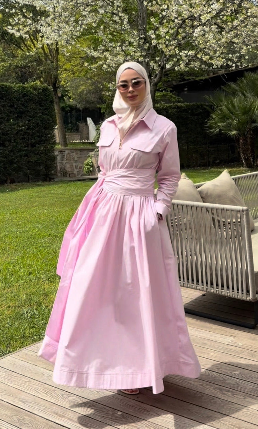 Blush Pink Two-Way Skirt Set