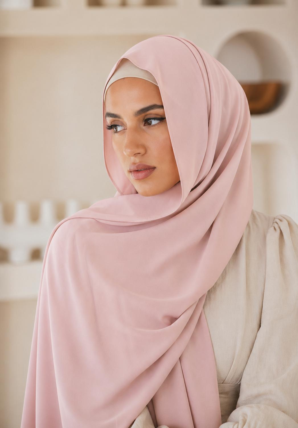 Premium Chiffon Hijab/Pink 2