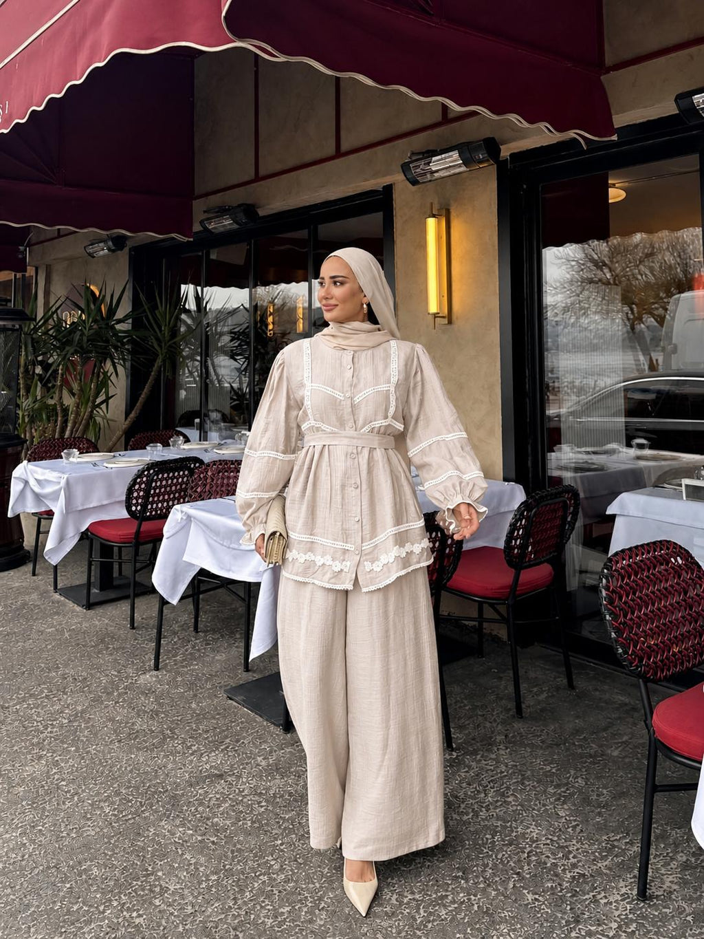 Soft Beige Muslin Set 