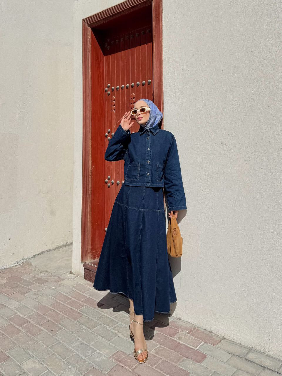 Denim Skirt Set