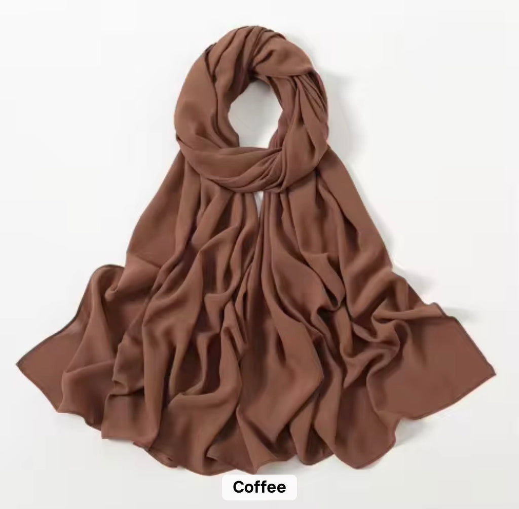Premium Chiffon Hijab/Coffee