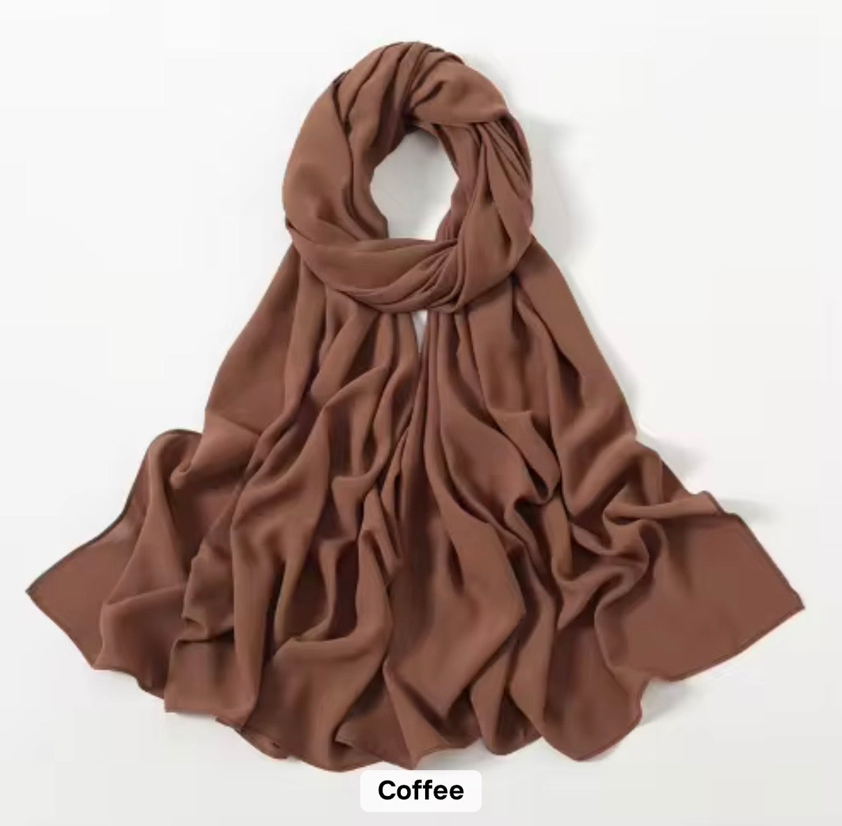Premium Chiffon Hijab/Coffee