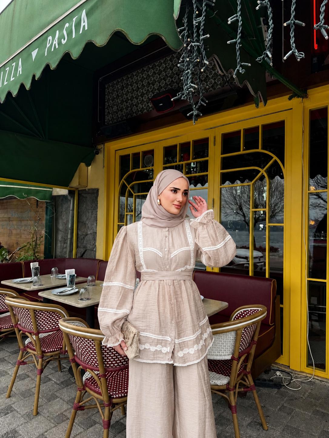 Soft Beige Muslin Set 