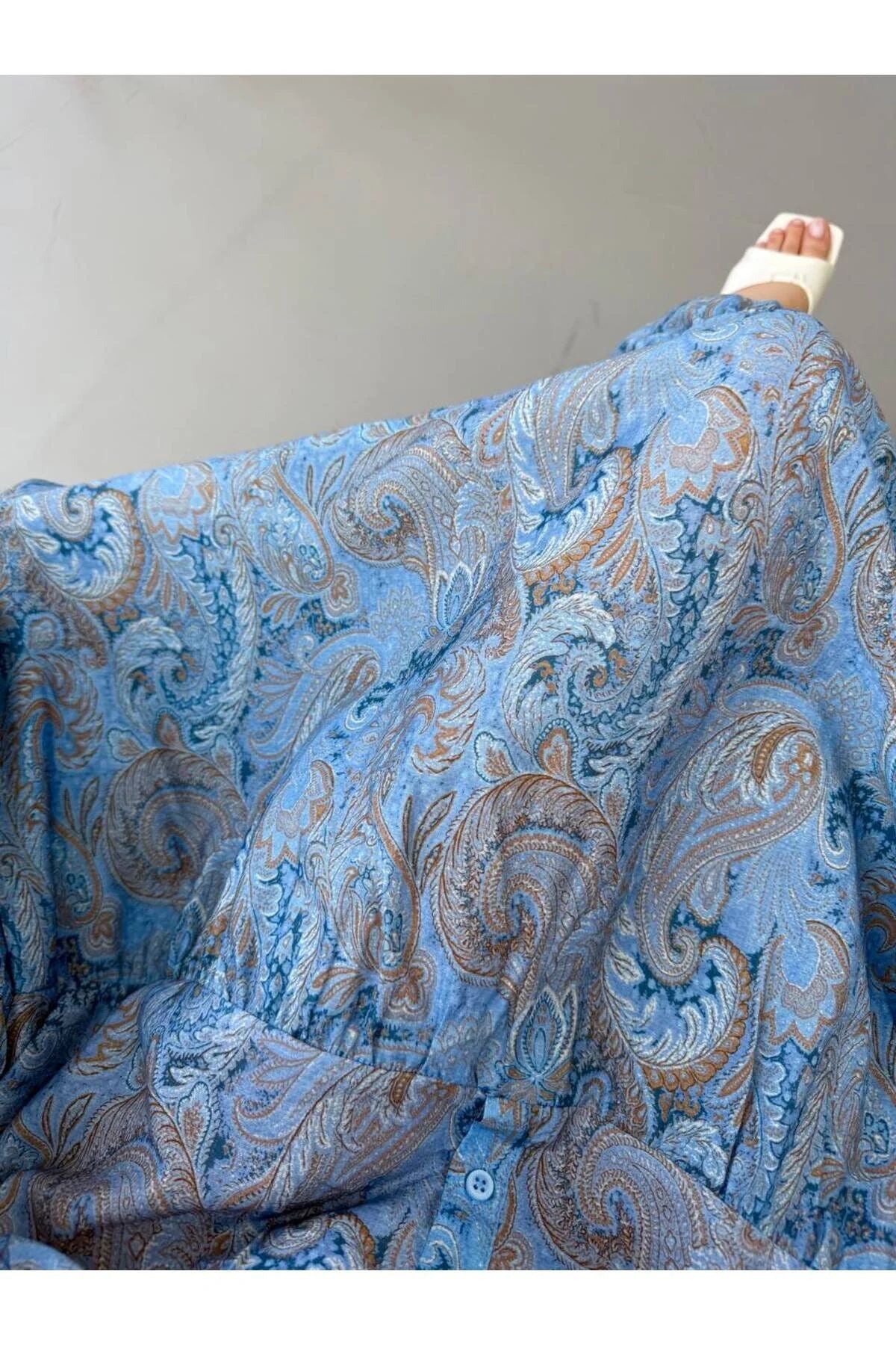 Azure Paisley Dress