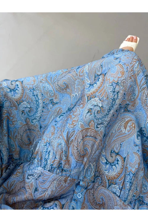 Azure Paisley Dress