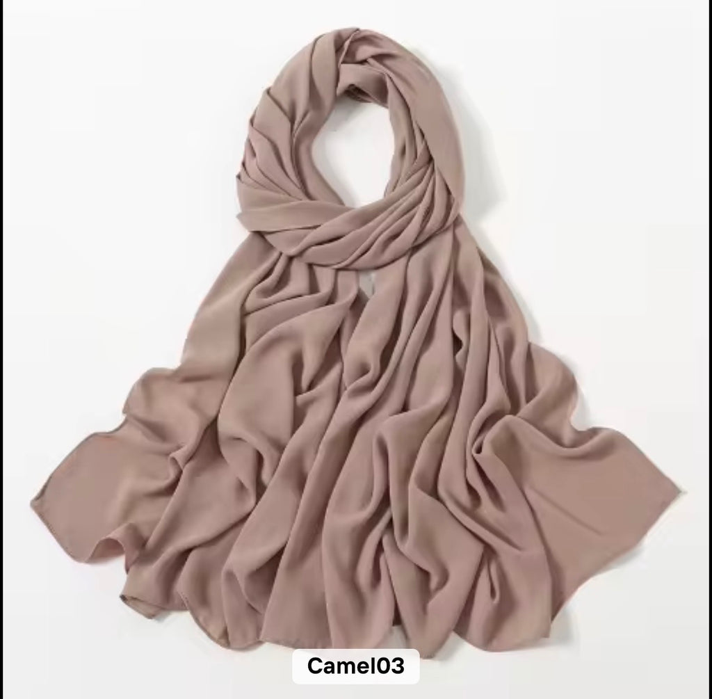 Premium Chiffon Hijab/Camel 3