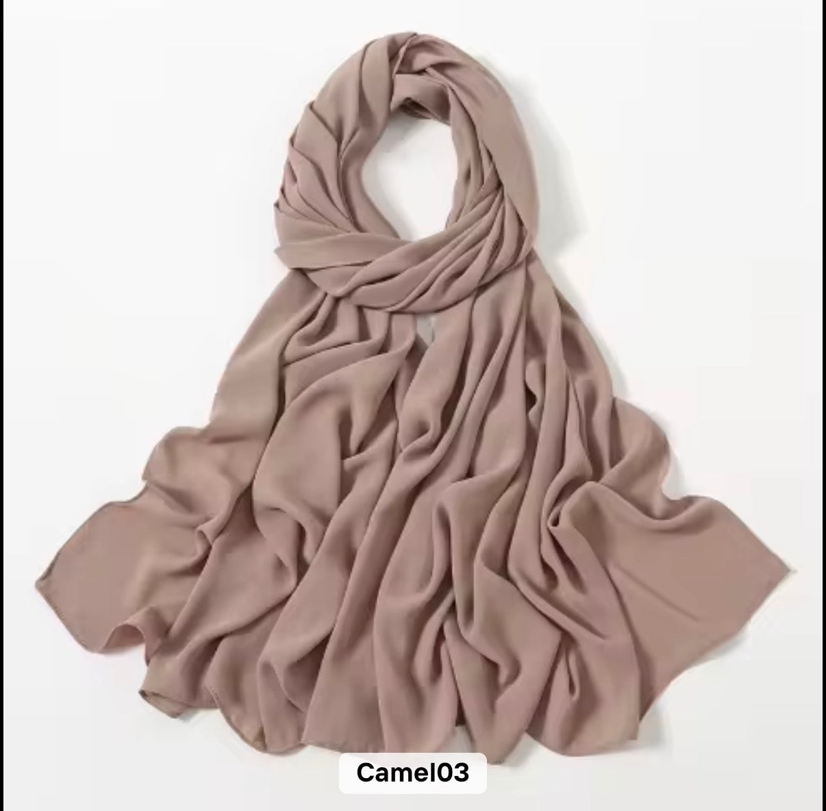 Premium Chiffon Hijab/Camel 3