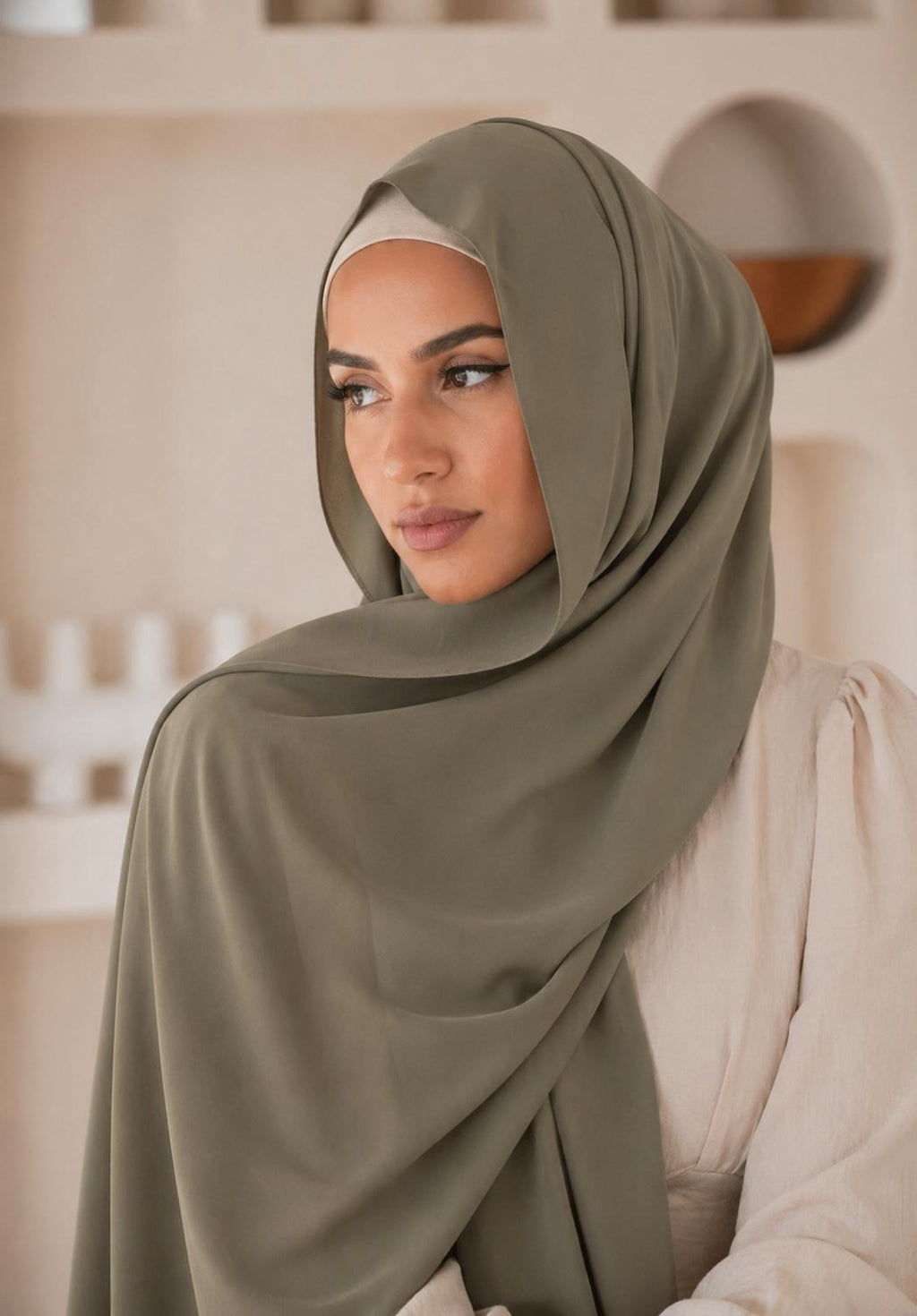 Premium Chiffon Hijab/Green 1