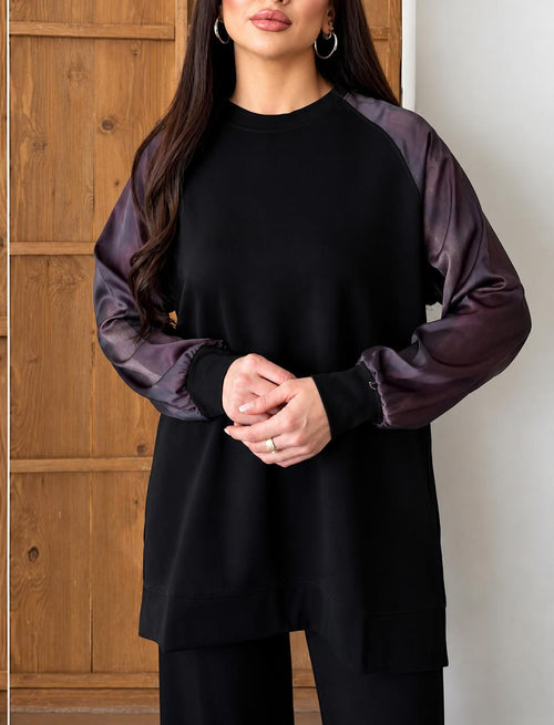 Black Oysho/Satin Contrast Set