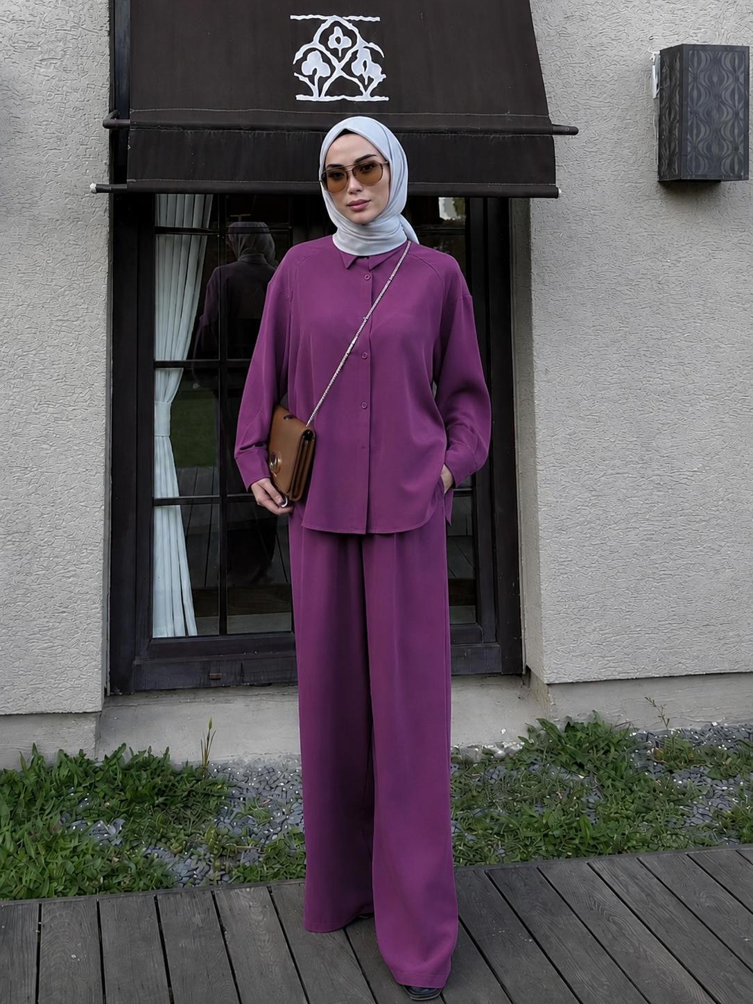 Purple Alya Trouser Set