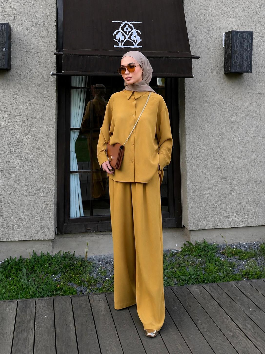 Mustard Alya Trouser Set